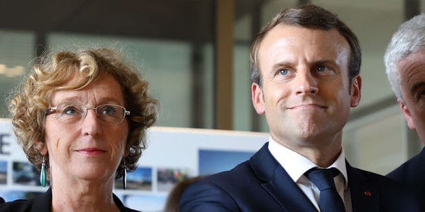 Muriel Pénicaud aux côtés d'Emmanuel Macron