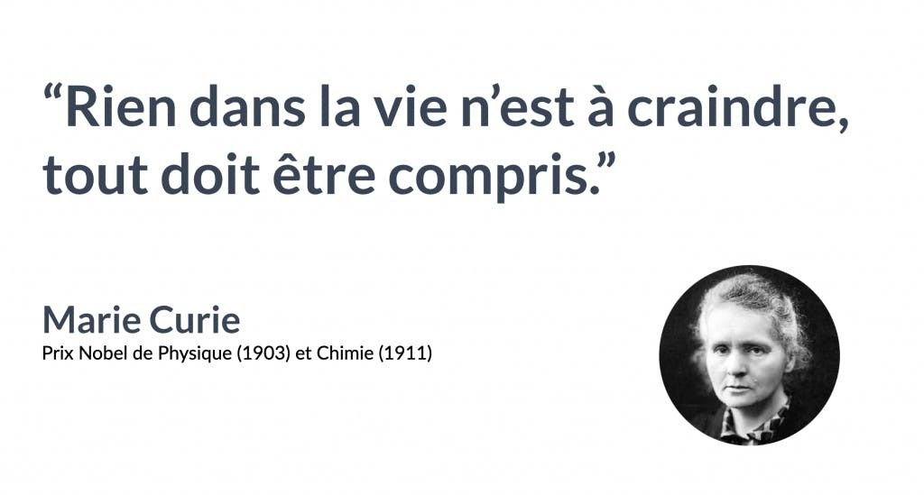 Citation Marie Curie