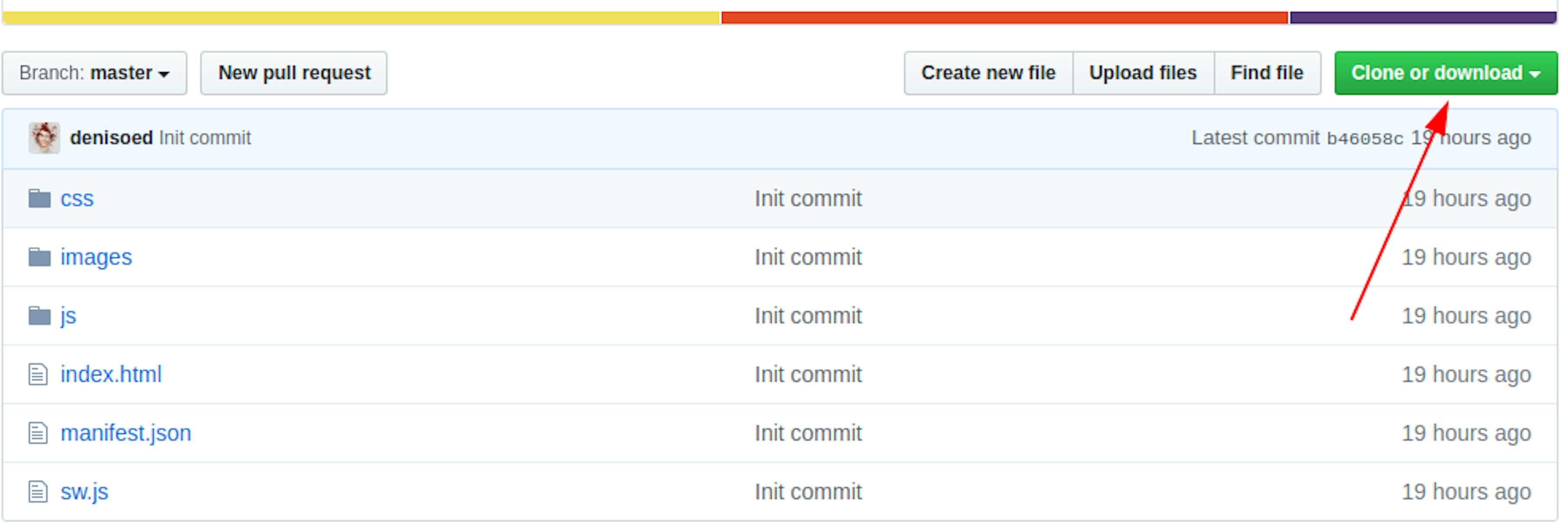 Clone or Download Tab in GitHub.