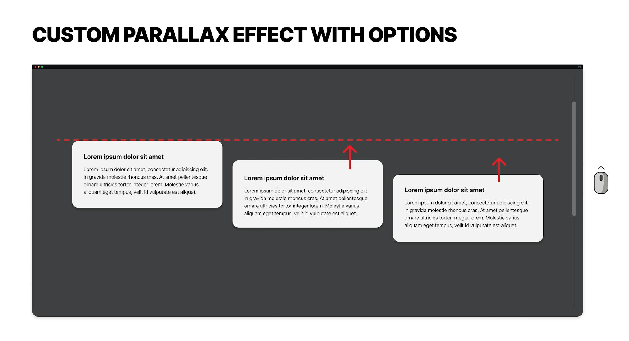Parallax effect with options.