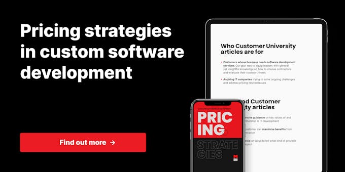 Pricing strategies in custom software development