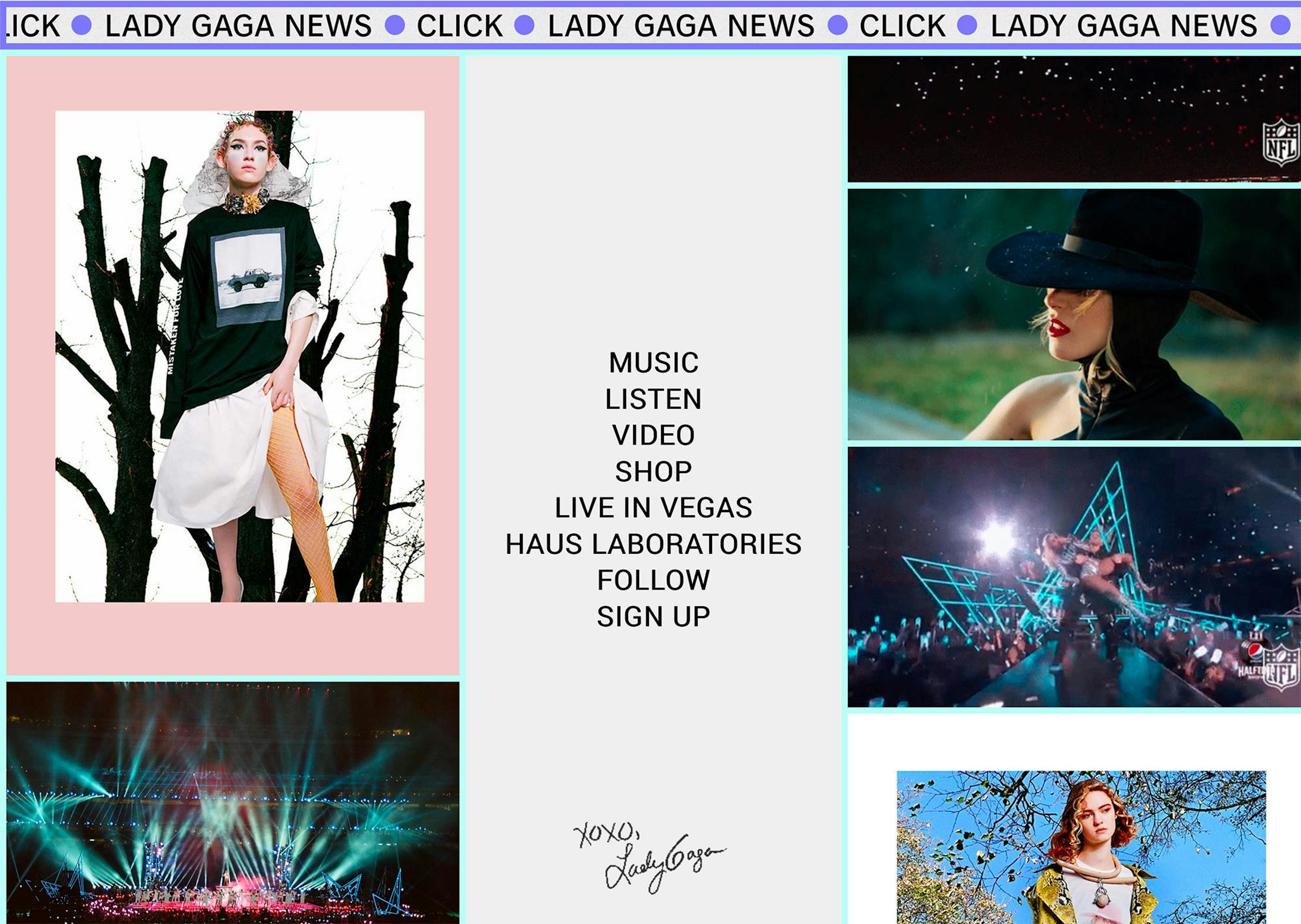 Lady Gaga website