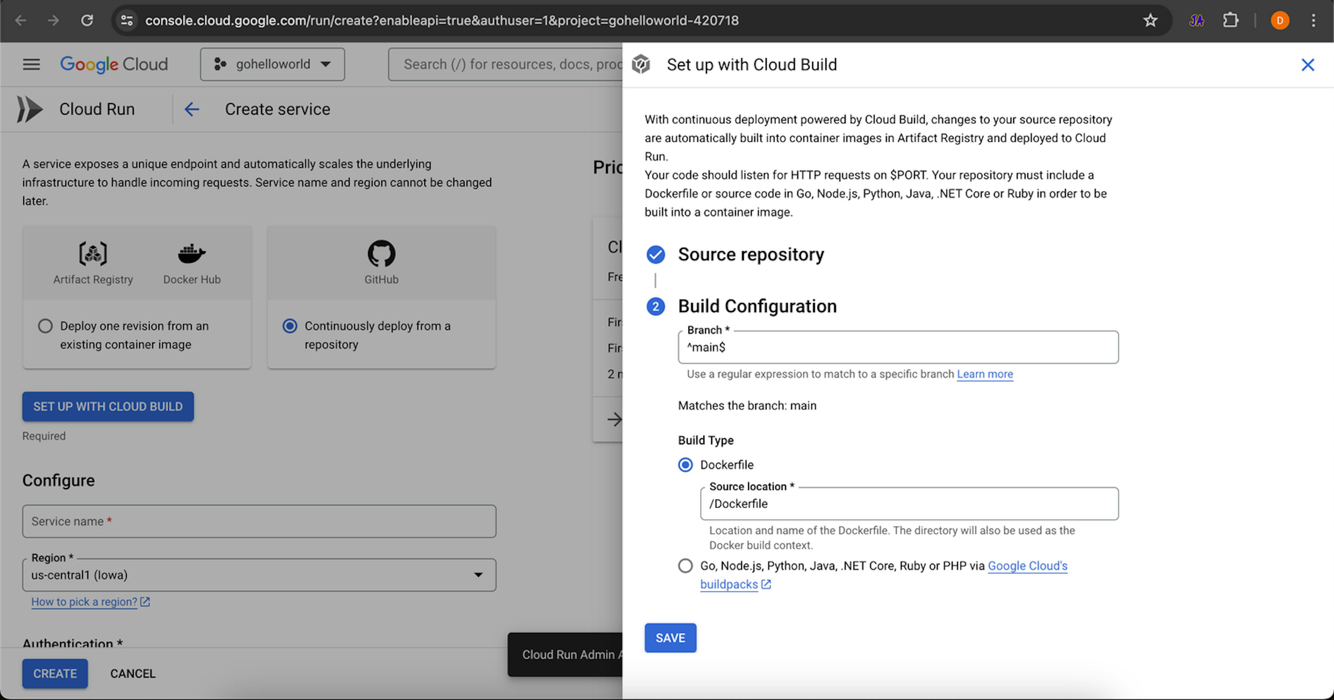 Build configuration