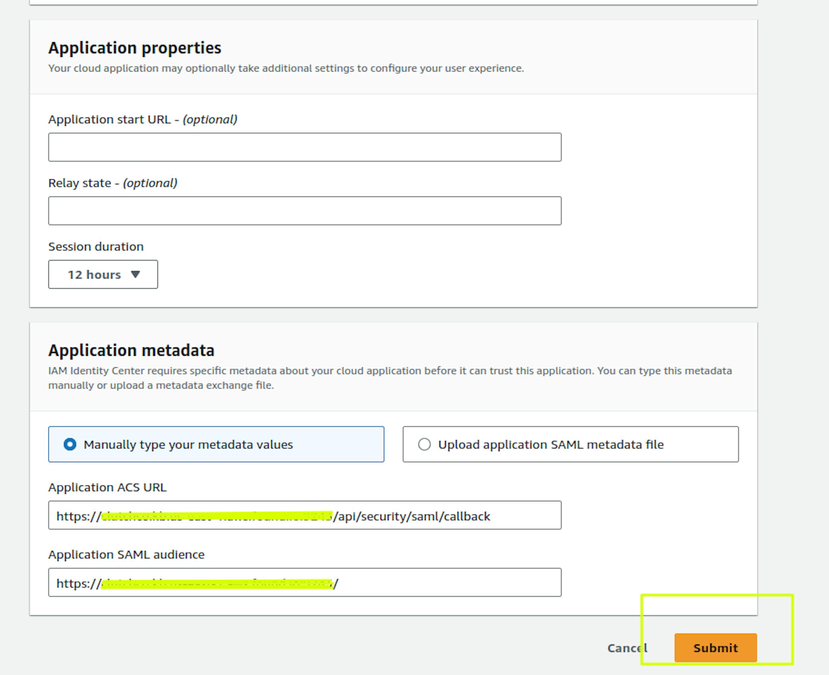 Application metadata