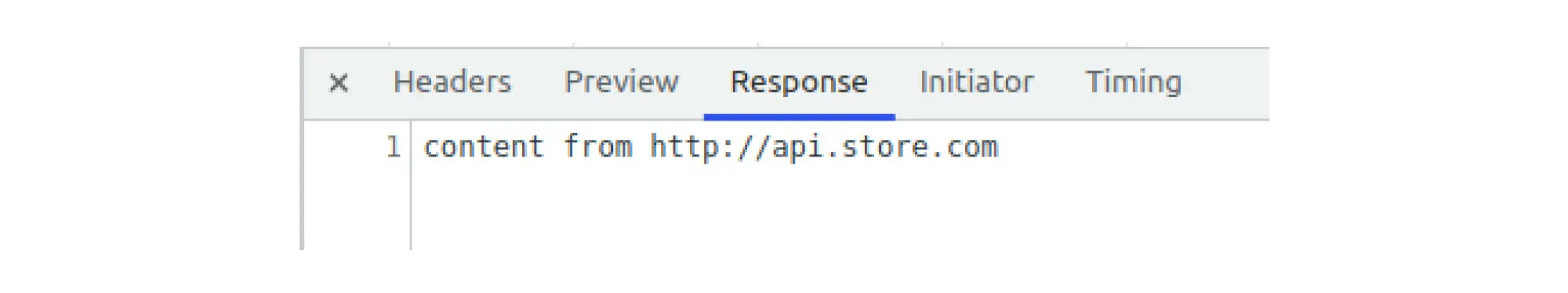 Response Tab in the Browser Console