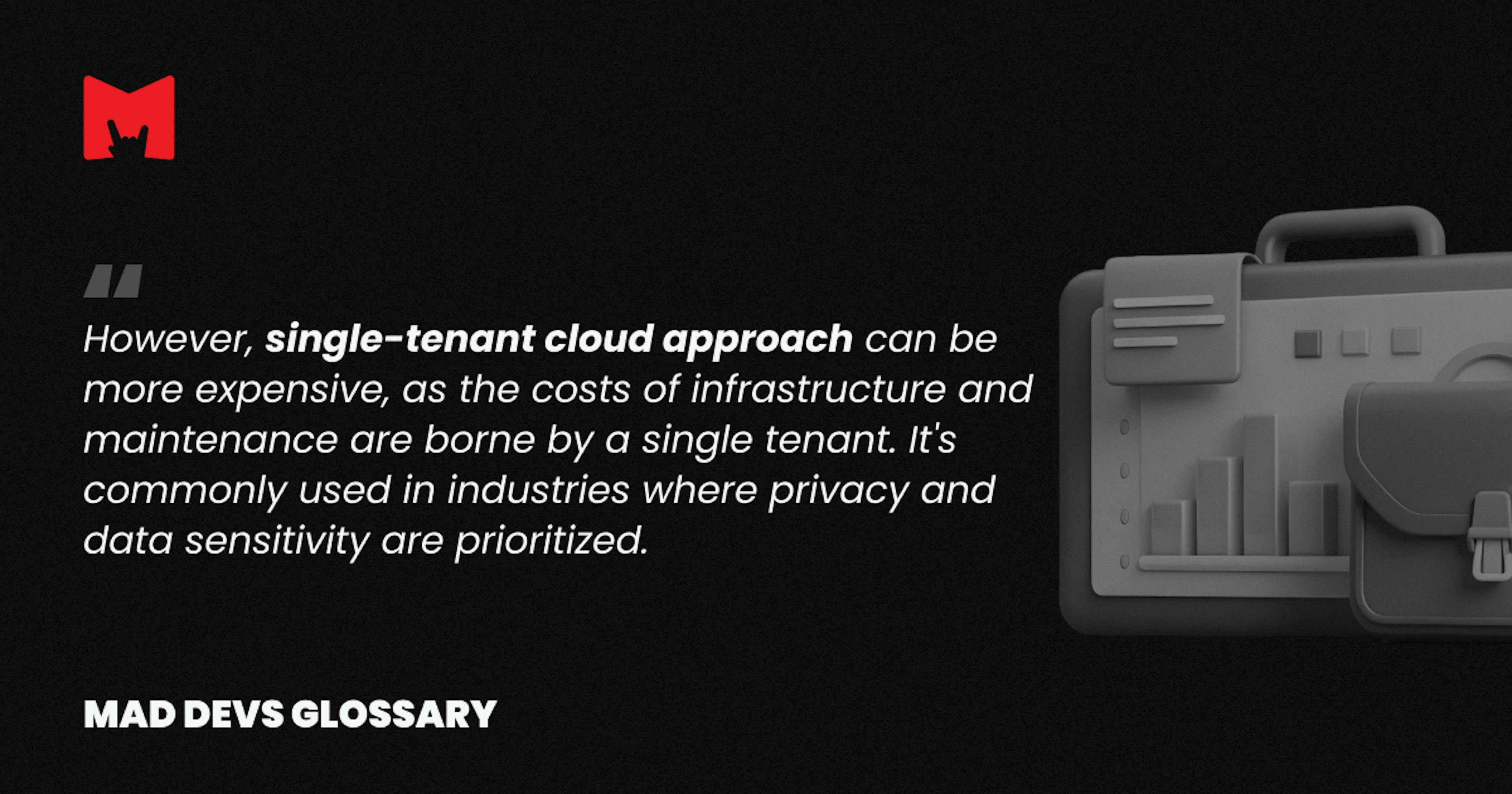 Single-tenant cloud approach - Mad Devs Glossary.