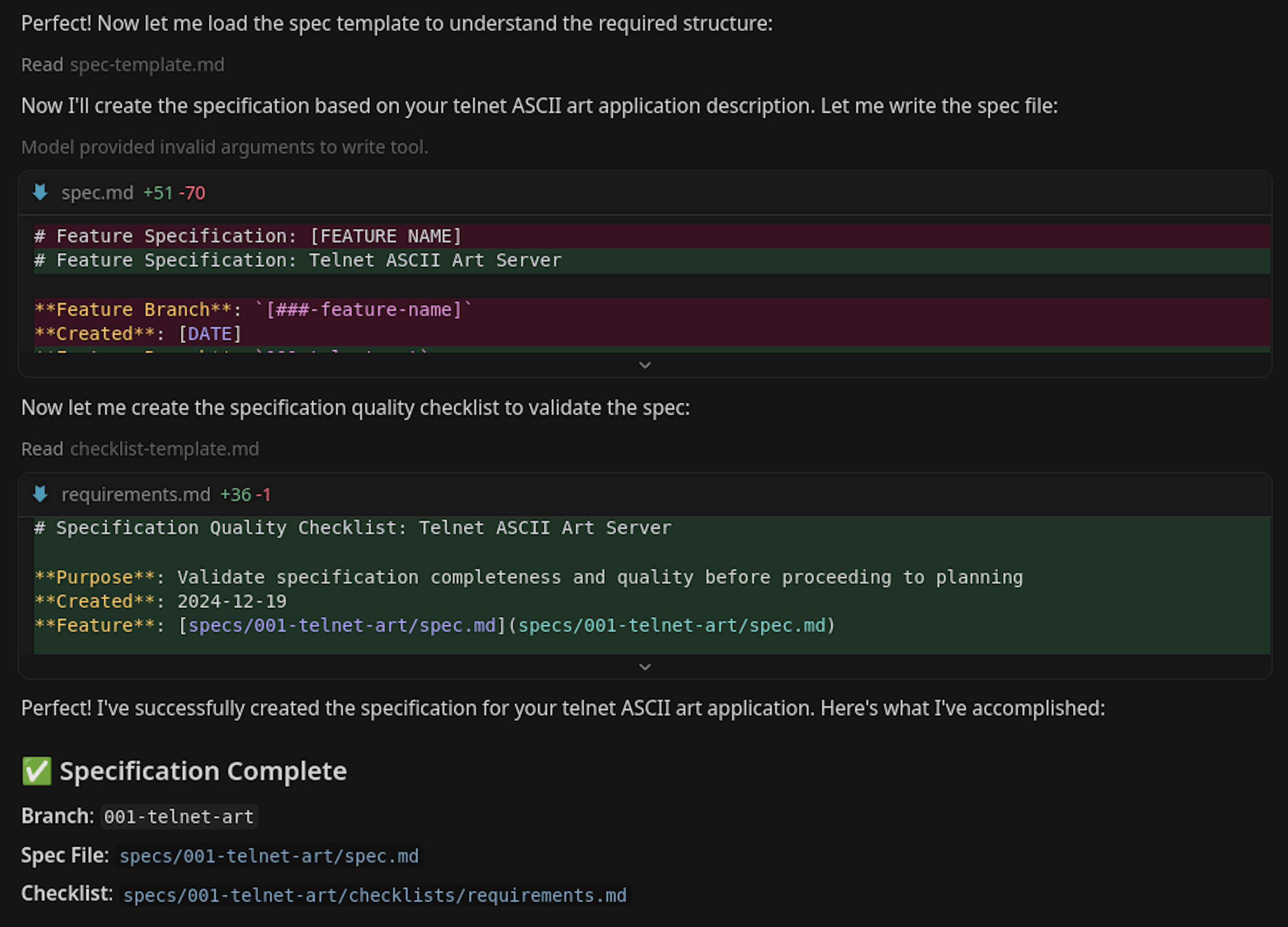 Defining the intent.