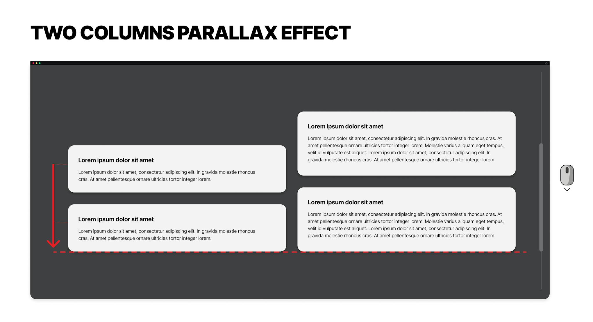 Parallax effect.