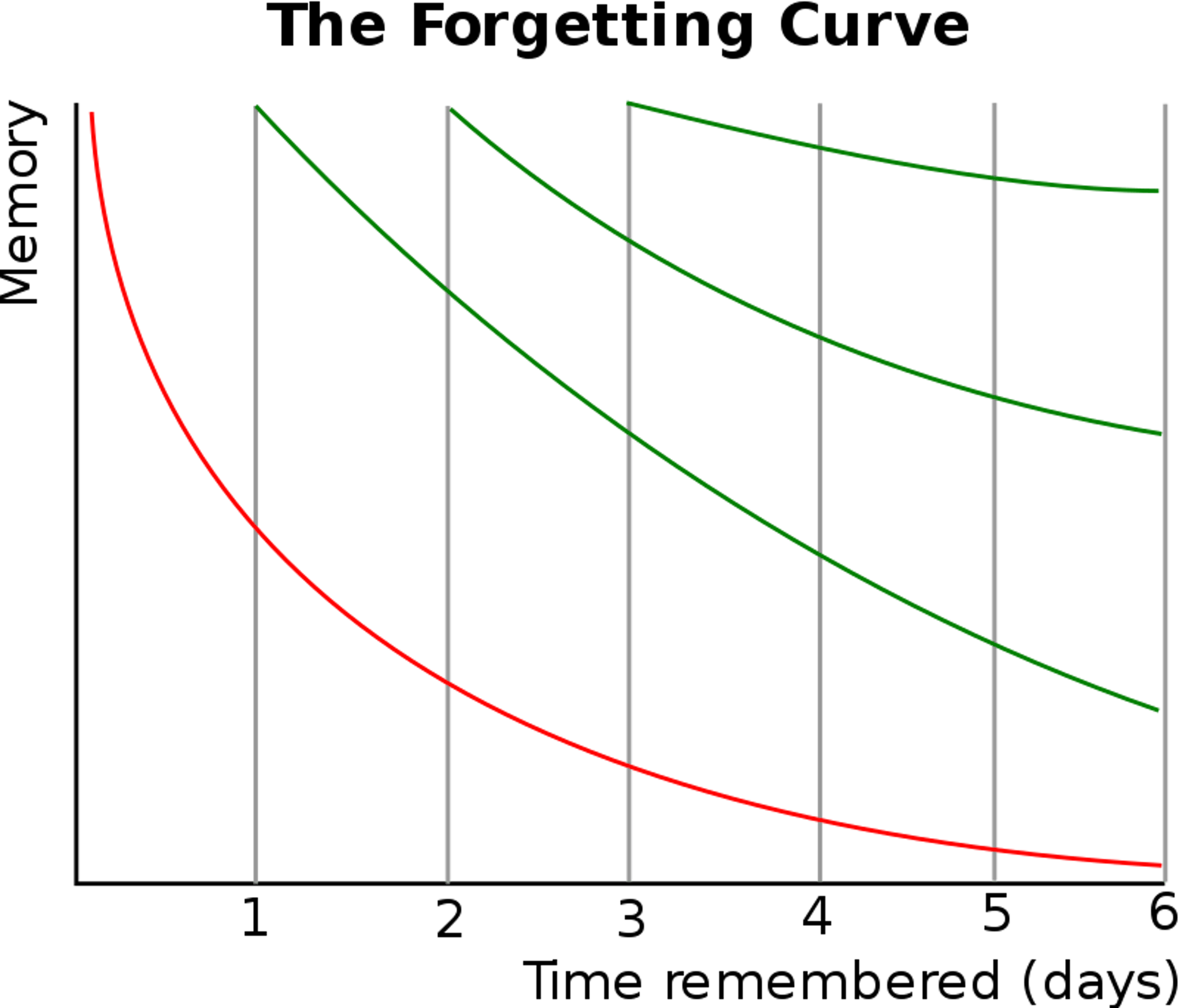 Forgetting Curve with Spaced Repetition.