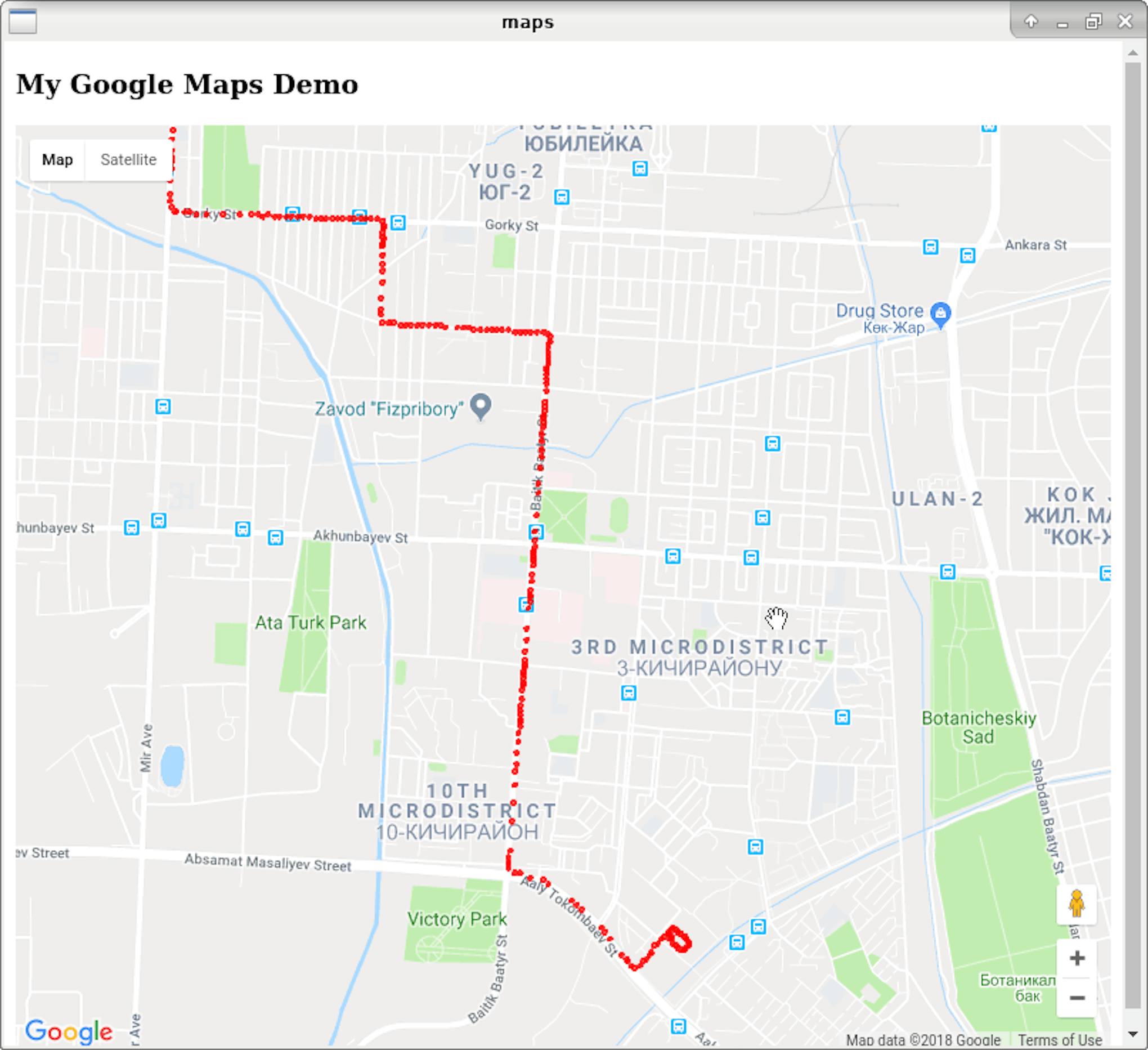 GeoHash Filtered Route.