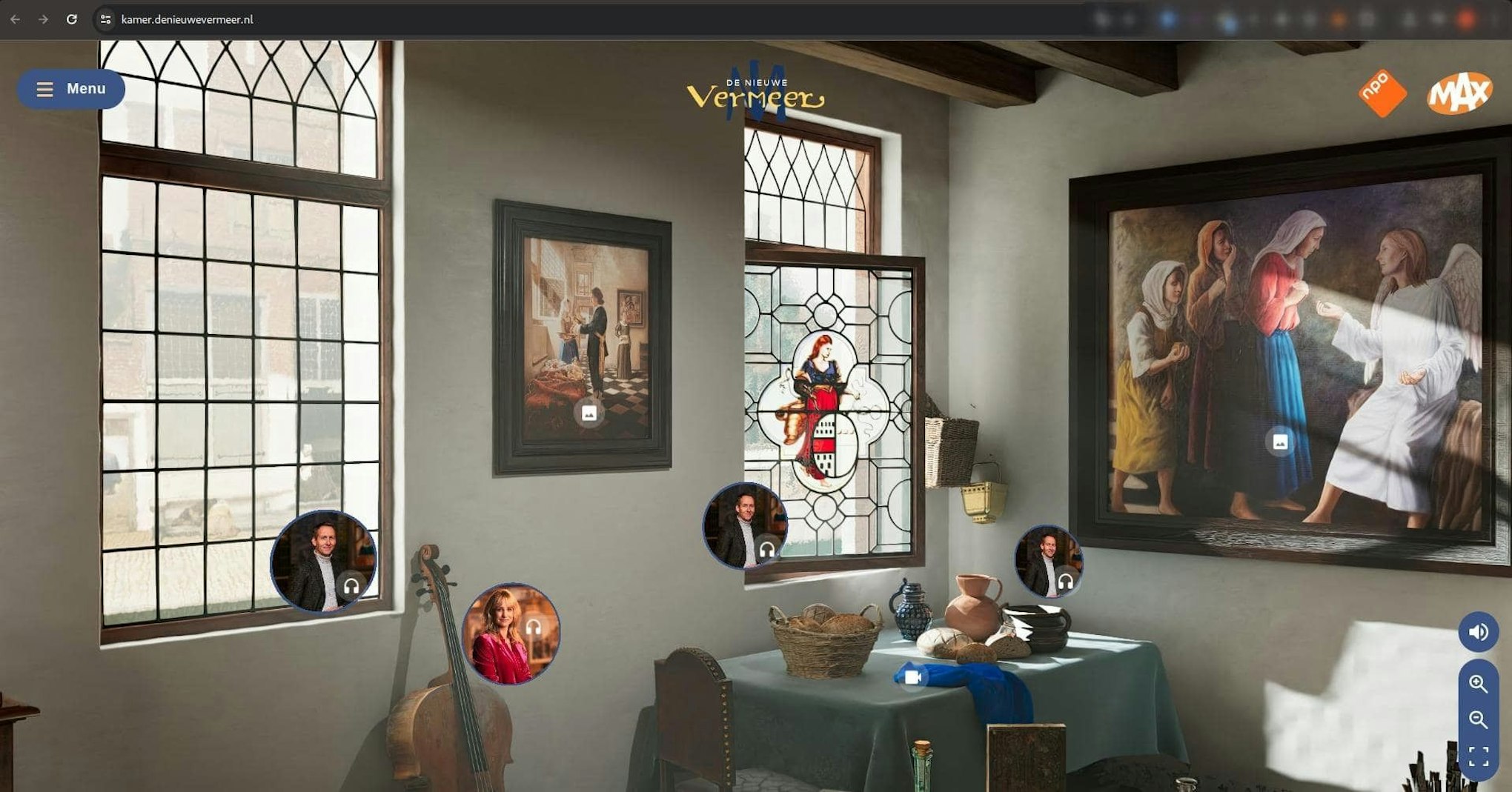 Vermeer's Room Online Exhibition web page 