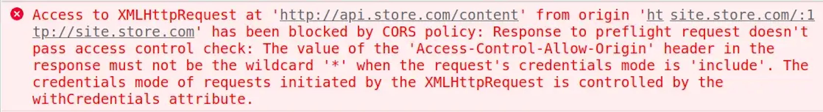 If there is no Access-Control-Allow-Credentials header, then you can get an error.