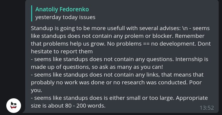 Standup Quality Assurance.
