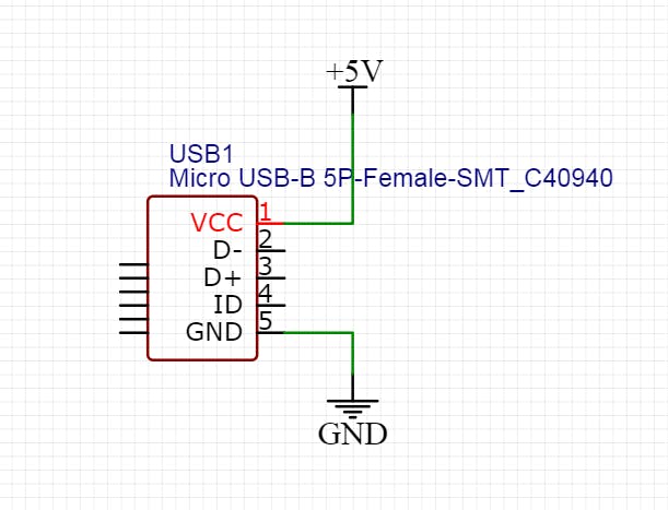 Micro USB-B 5P-Female-SMT in EasyEDA.