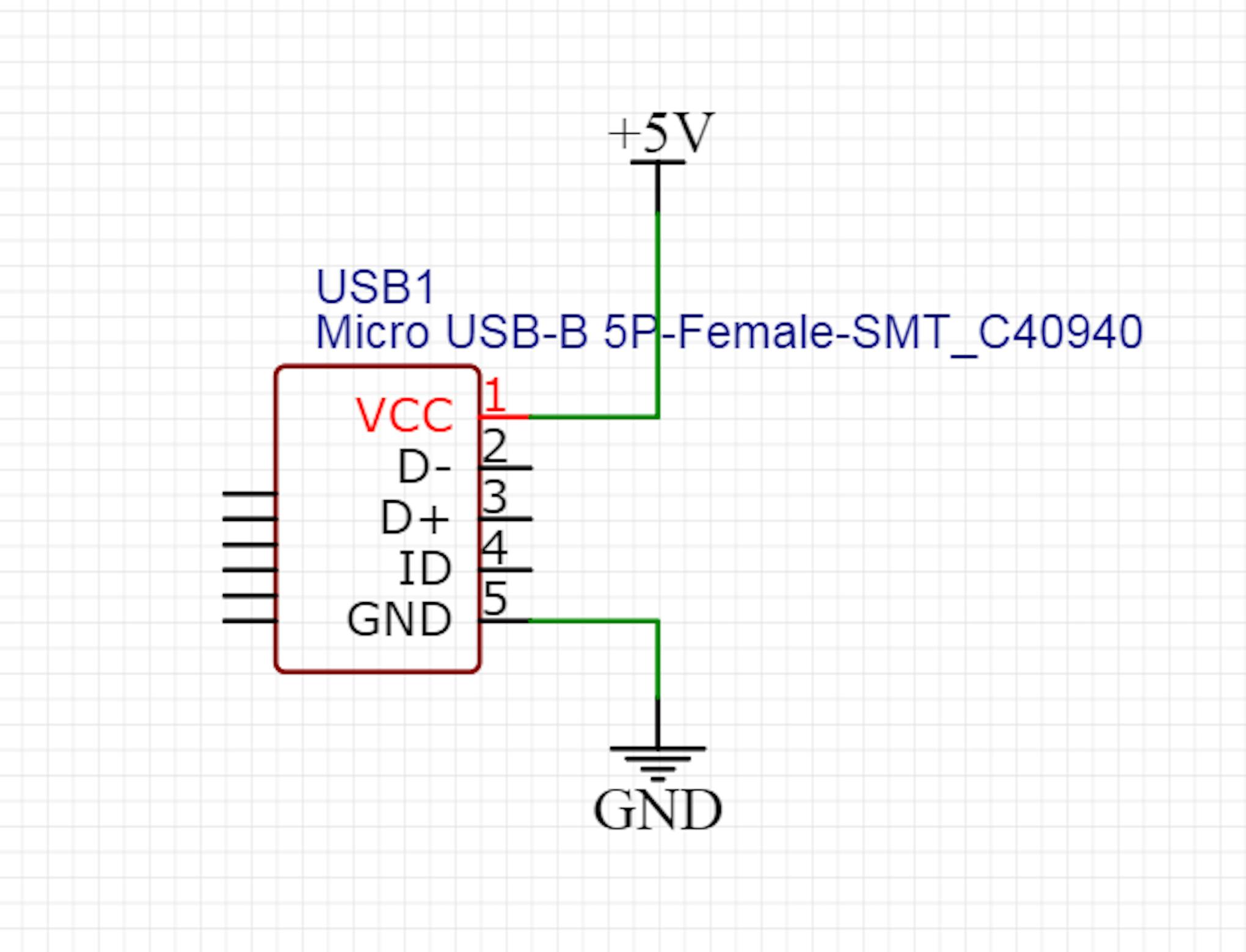 Micro USB-B 5P-Female-SMT in EasyEDA.