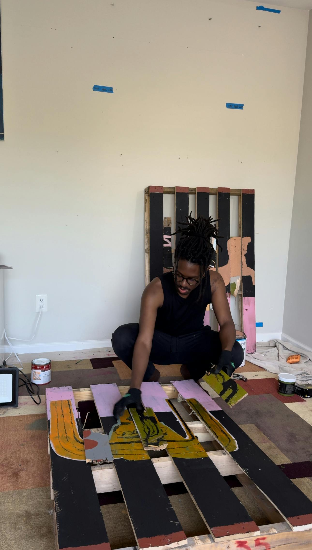 Bhare in the studio, April 2024