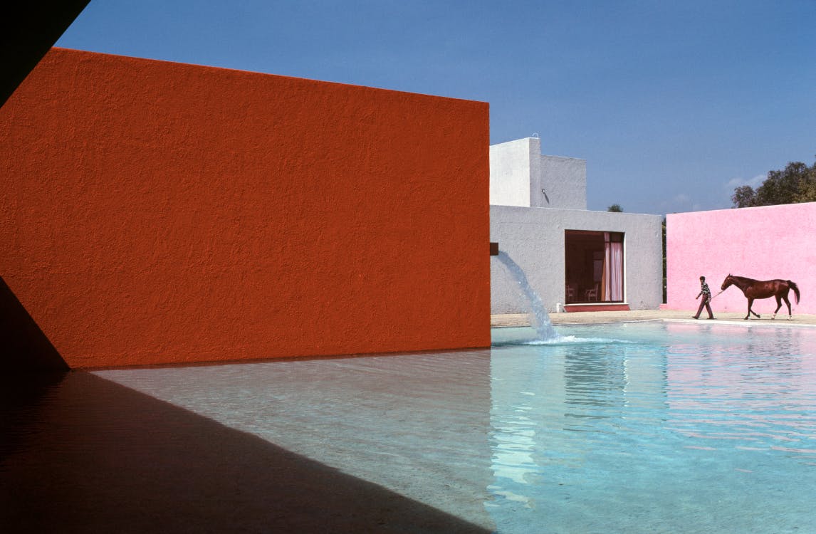 Stable, horse pool and theEgerstrom house, Luis Barragán & Andrés Casillas, 1976