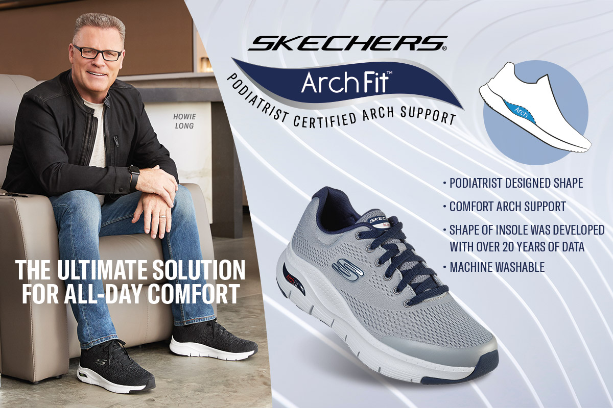 skechers men's arch support