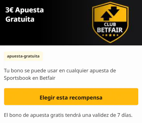 Imagen de bonos de Betfair