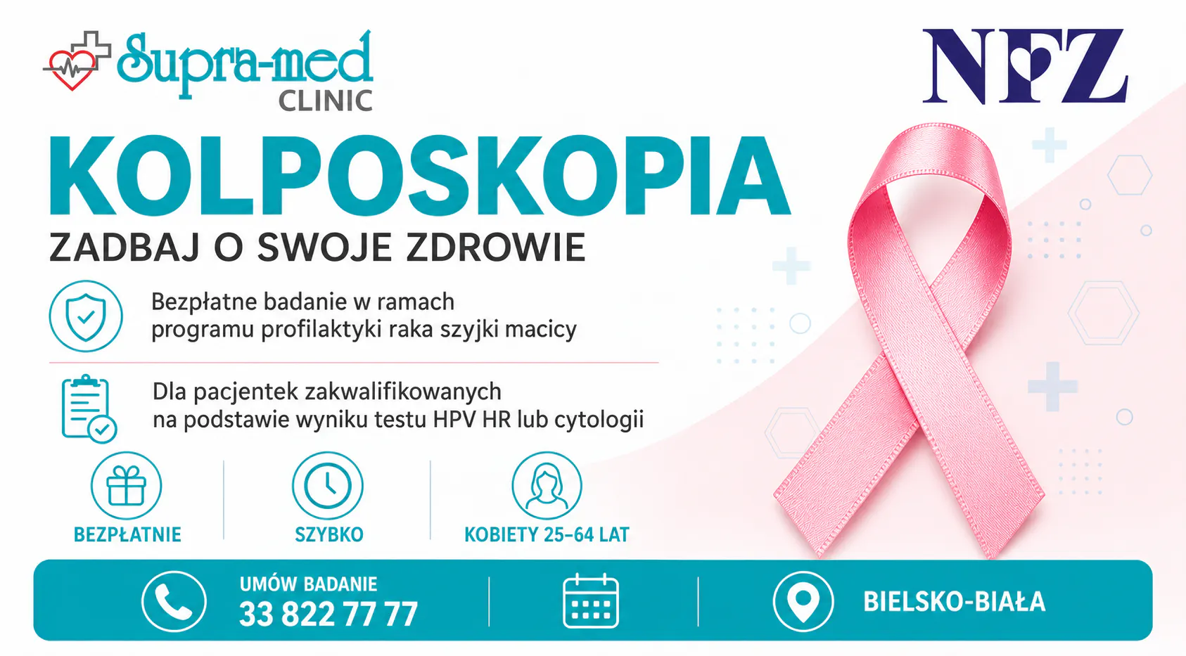 Bezpłatna kolposkopia w Supra-Med w Bielsku-Białej – zadbaj o zdrowie szyjki macicy
