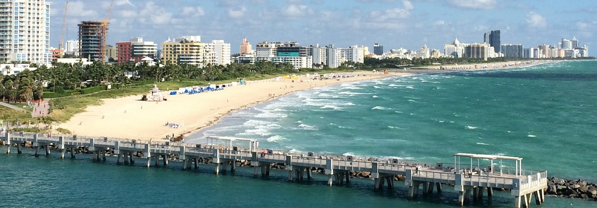 Bild från ovan på Miami Beach.