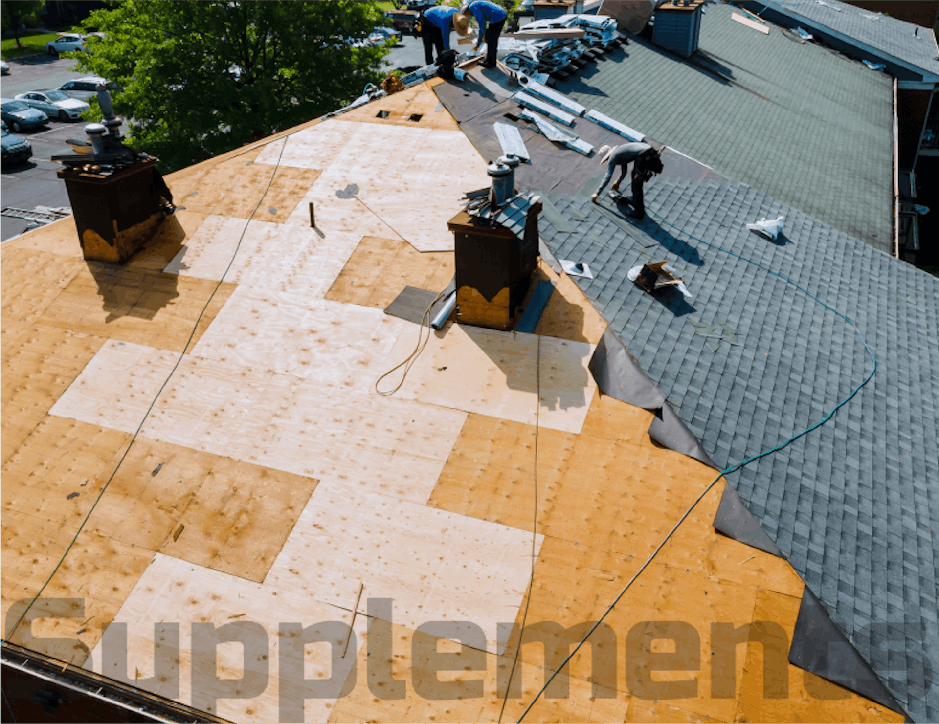 Men working on a roof