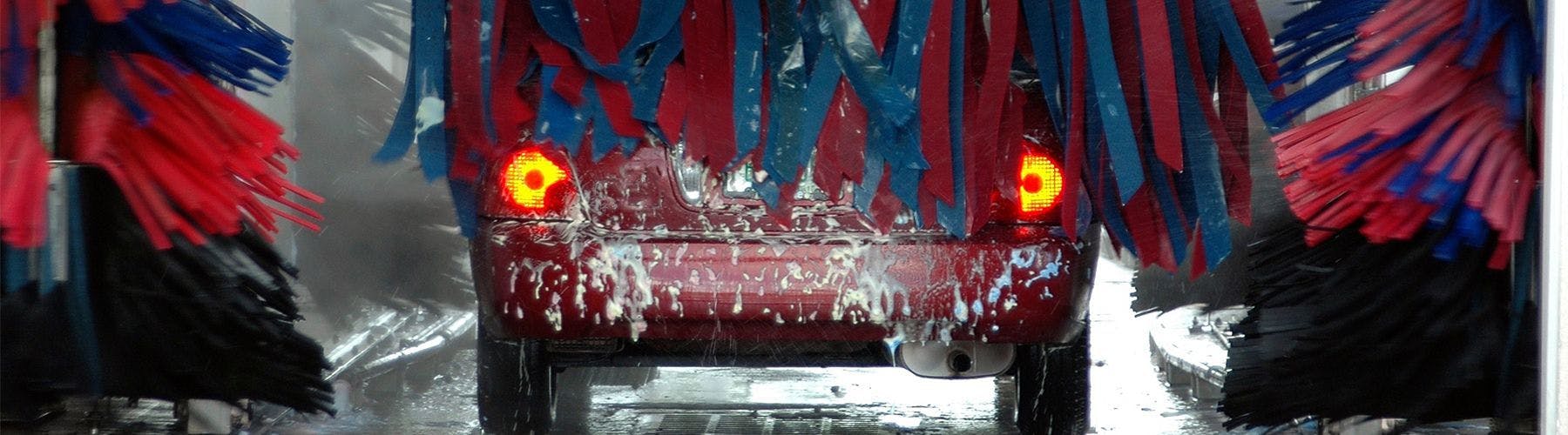 Car being cleaned at a licensed California car wash. 