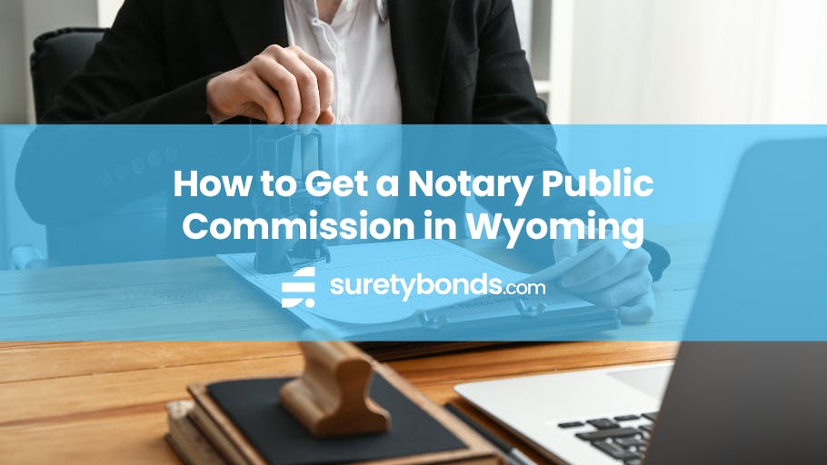 how to get a notary public commission in Wyoming