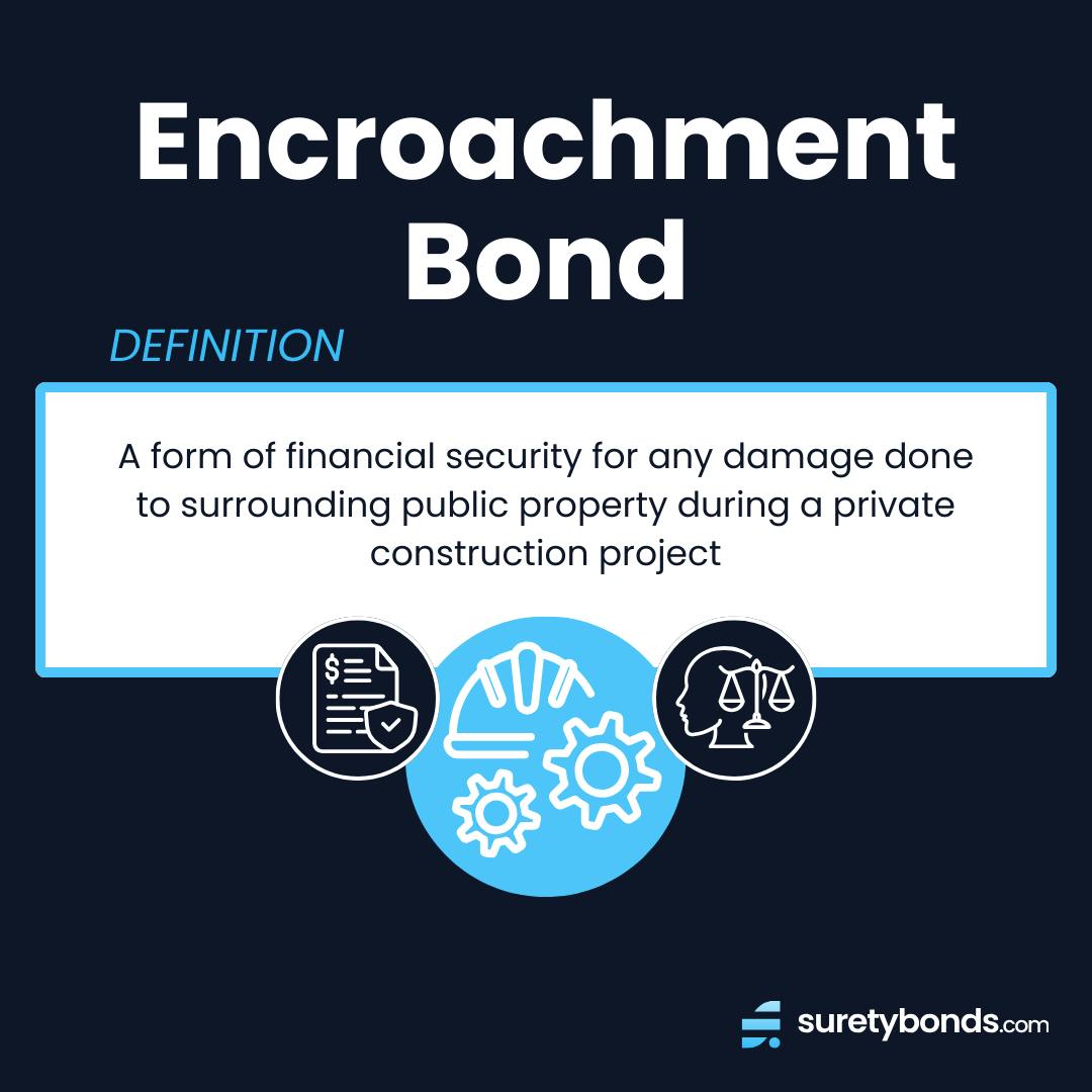 encroachment bond definition graphic