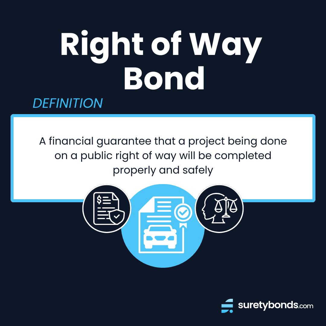 right of way bond definition graphic
