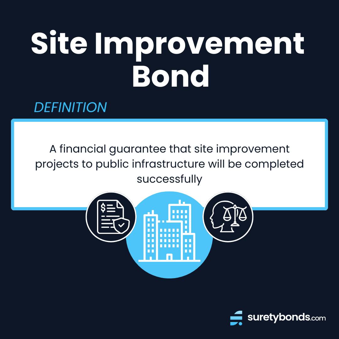 site improvement bond definition graphic