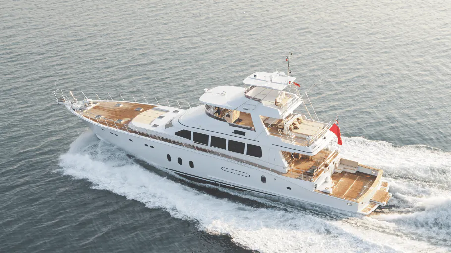 Yacht in the ocean