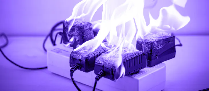 Incendios provocados por aparatos electrónicos