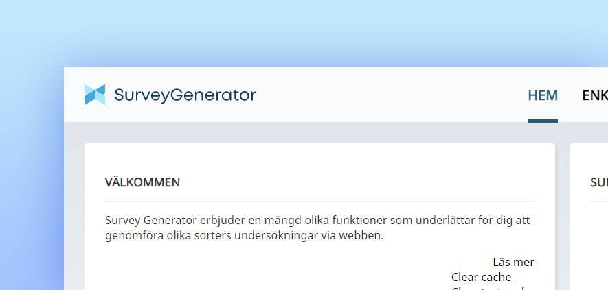 Survey Generator dashboard