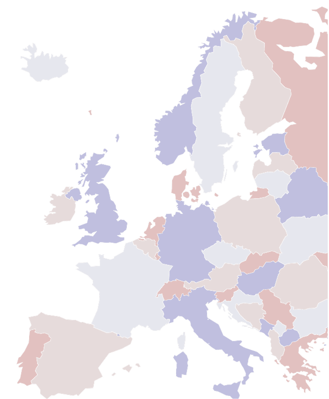 Mapa destinos interrail Survivors: 18 ciudades europeas disponibles