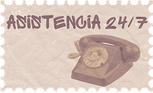 Un sticker donde pone la palabra "Asistencia 24/7" con una telefono dentro de el en una ilustración
