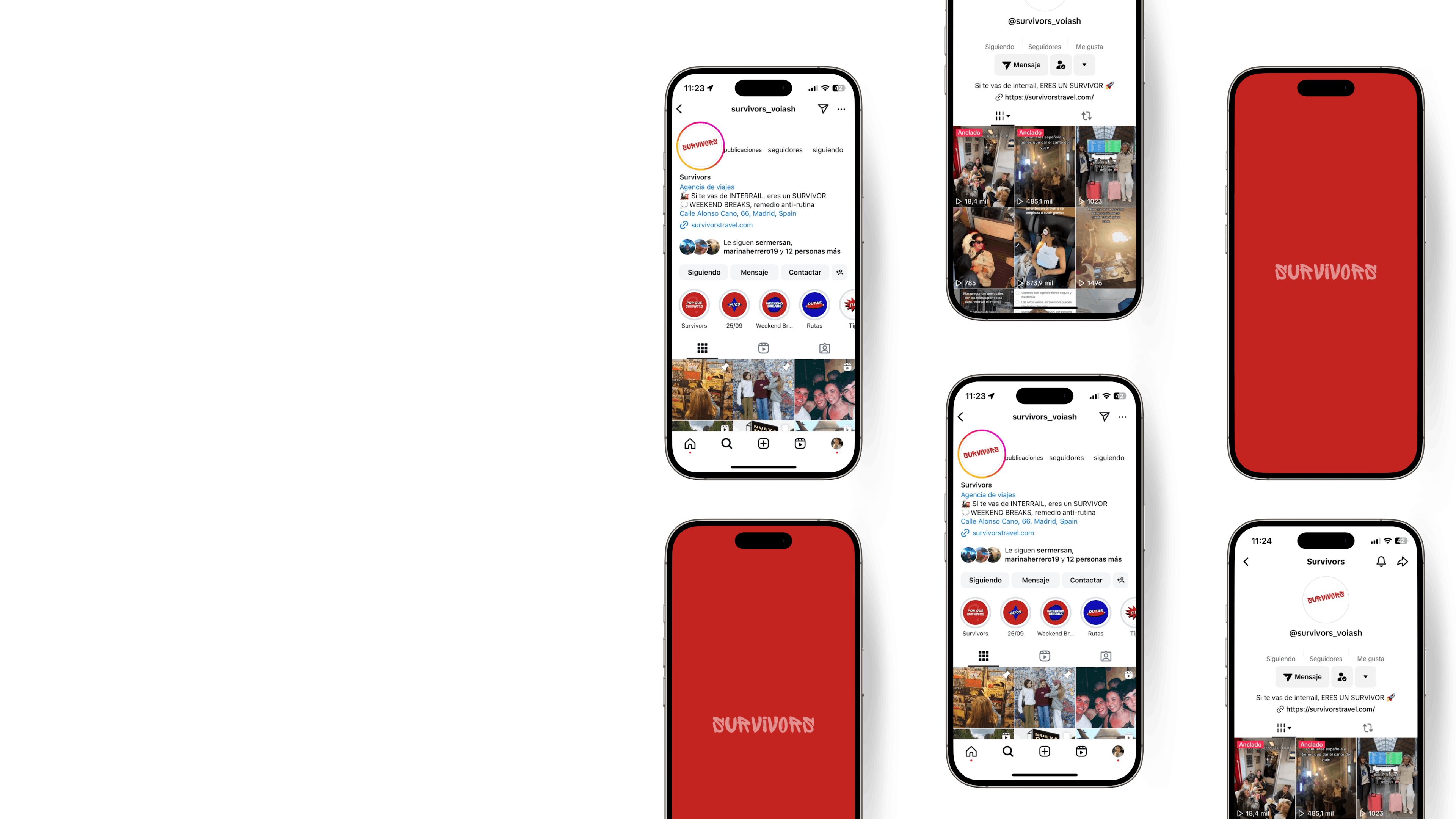 App de Instagram de Survivors para organizar viajes interrail: reservas, rutas y asistencia 24/7