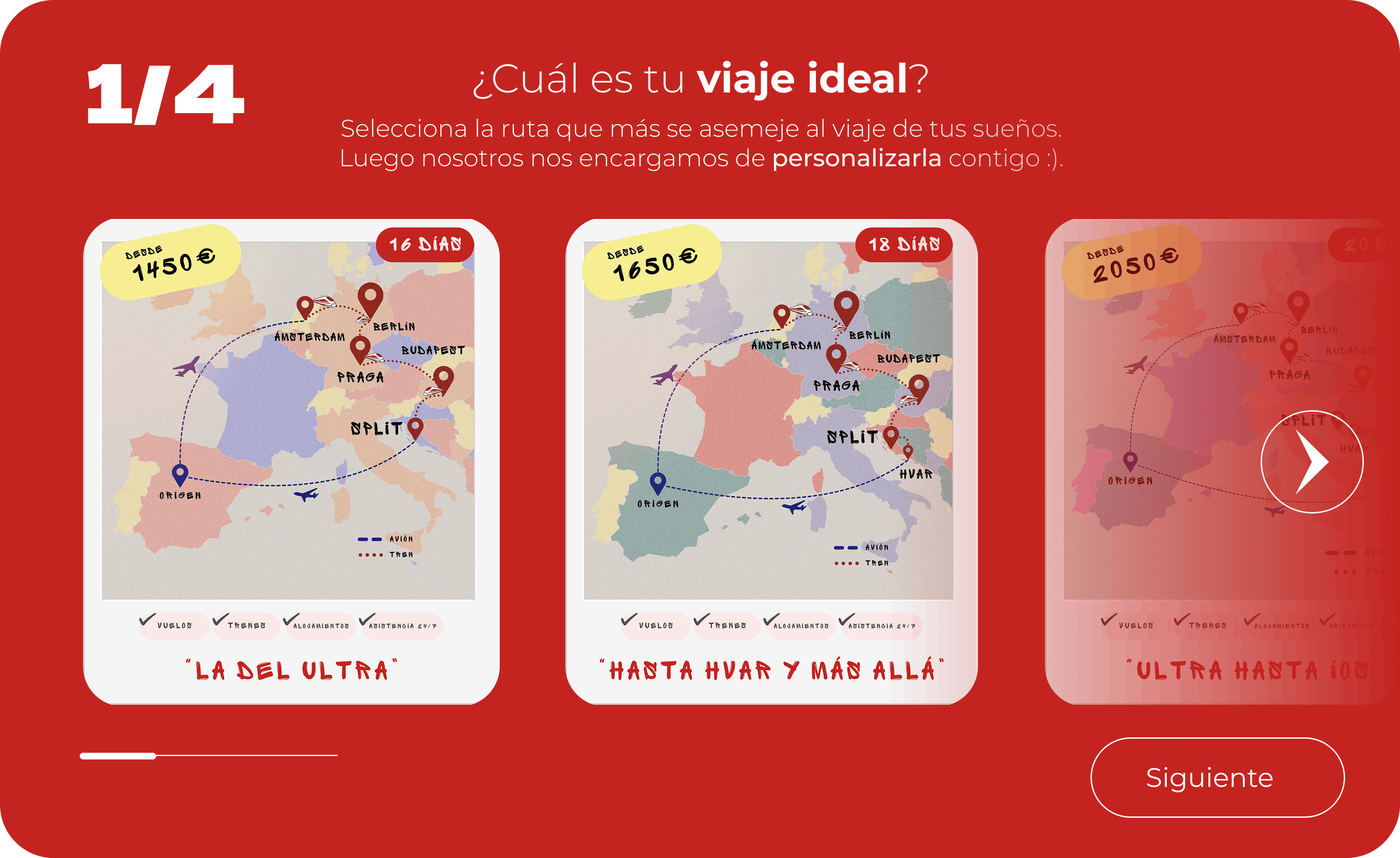 Una Imagen del formulario de contacto. Selecciona tu ruta interrail ideal: 3 opciones desde 550€