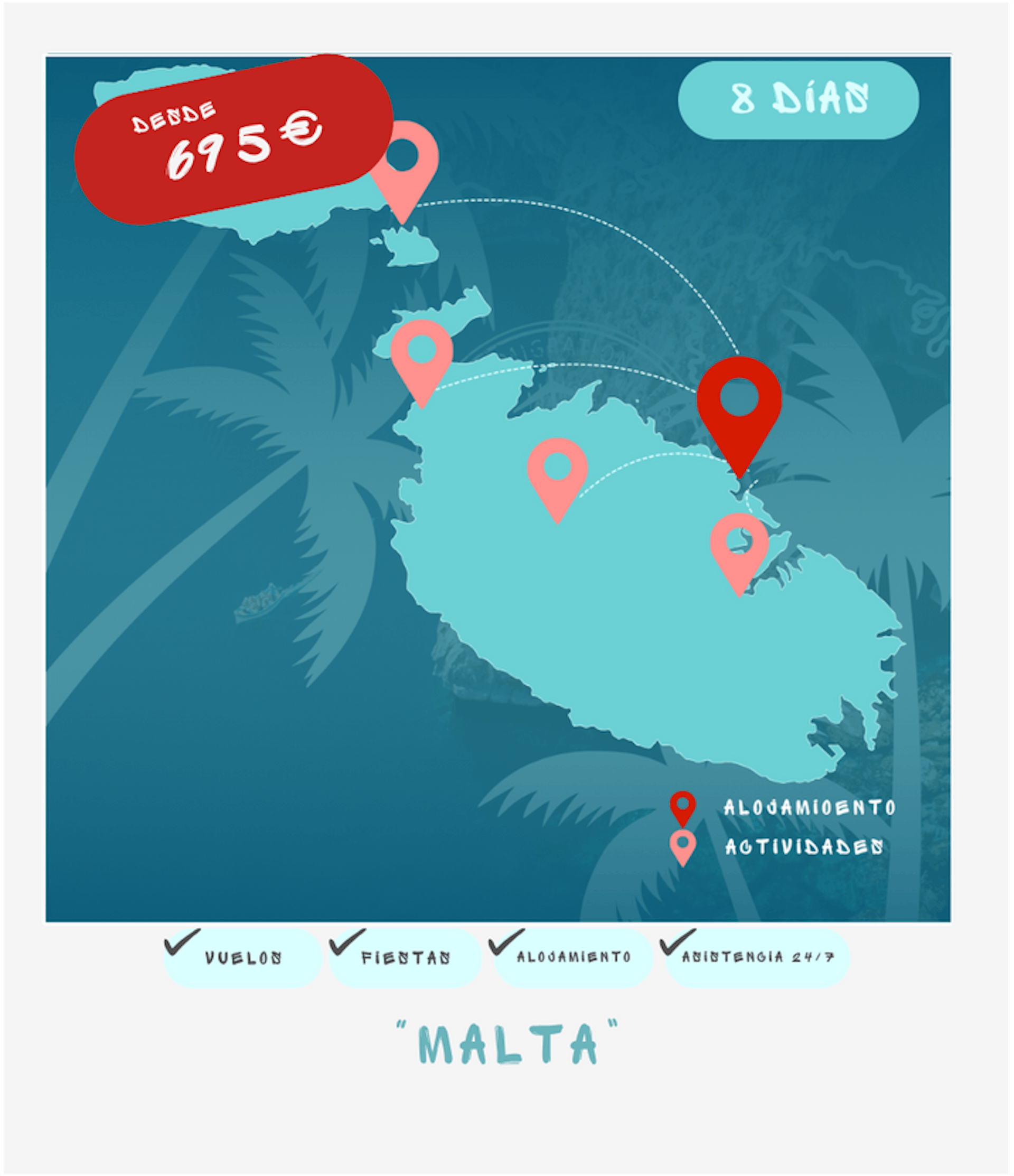 Mapa de Malta 8 días desde 695€