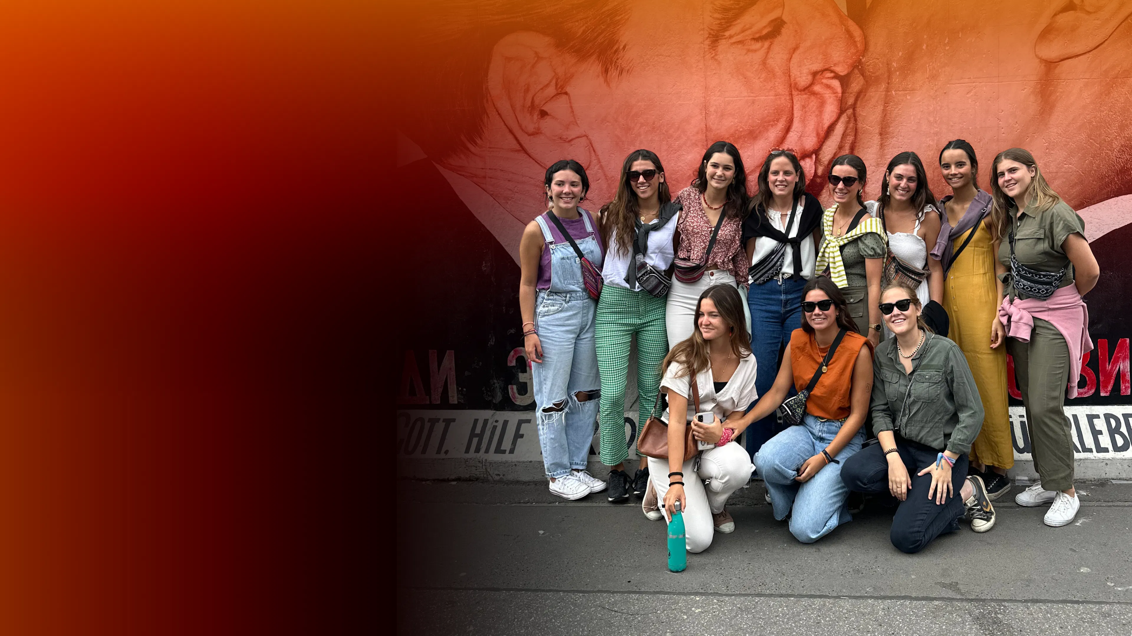 Survivors disfrutando atardecer en Berlín, momentos únicos del interrail