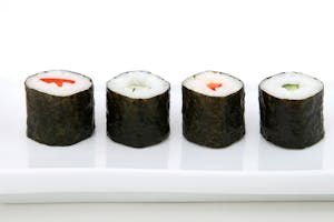 4 seaweed wrapped sushi