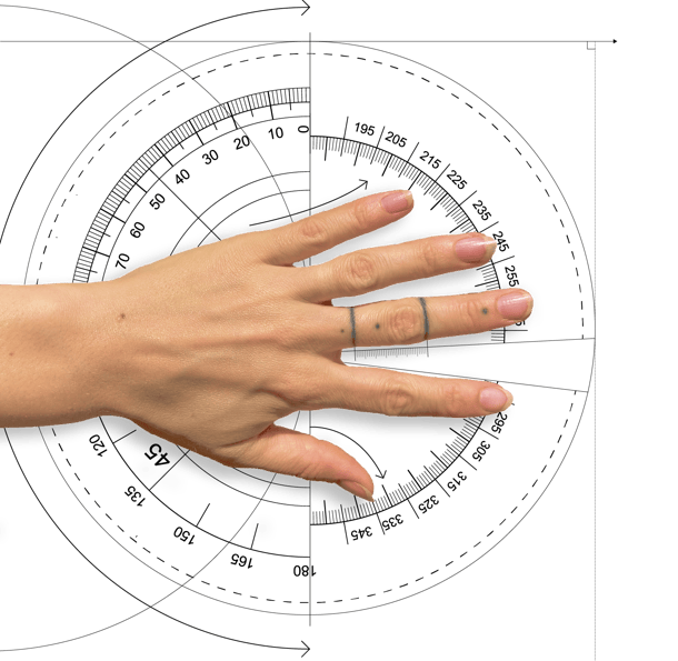 Hand with metrics