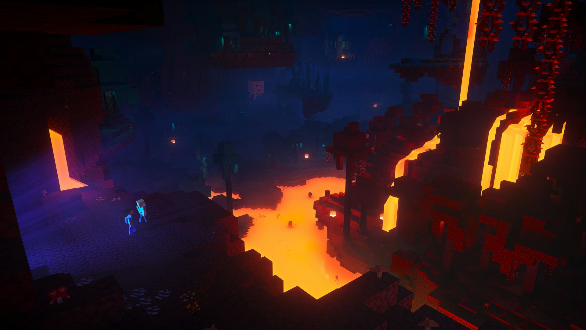 Wide shot presenting Nether