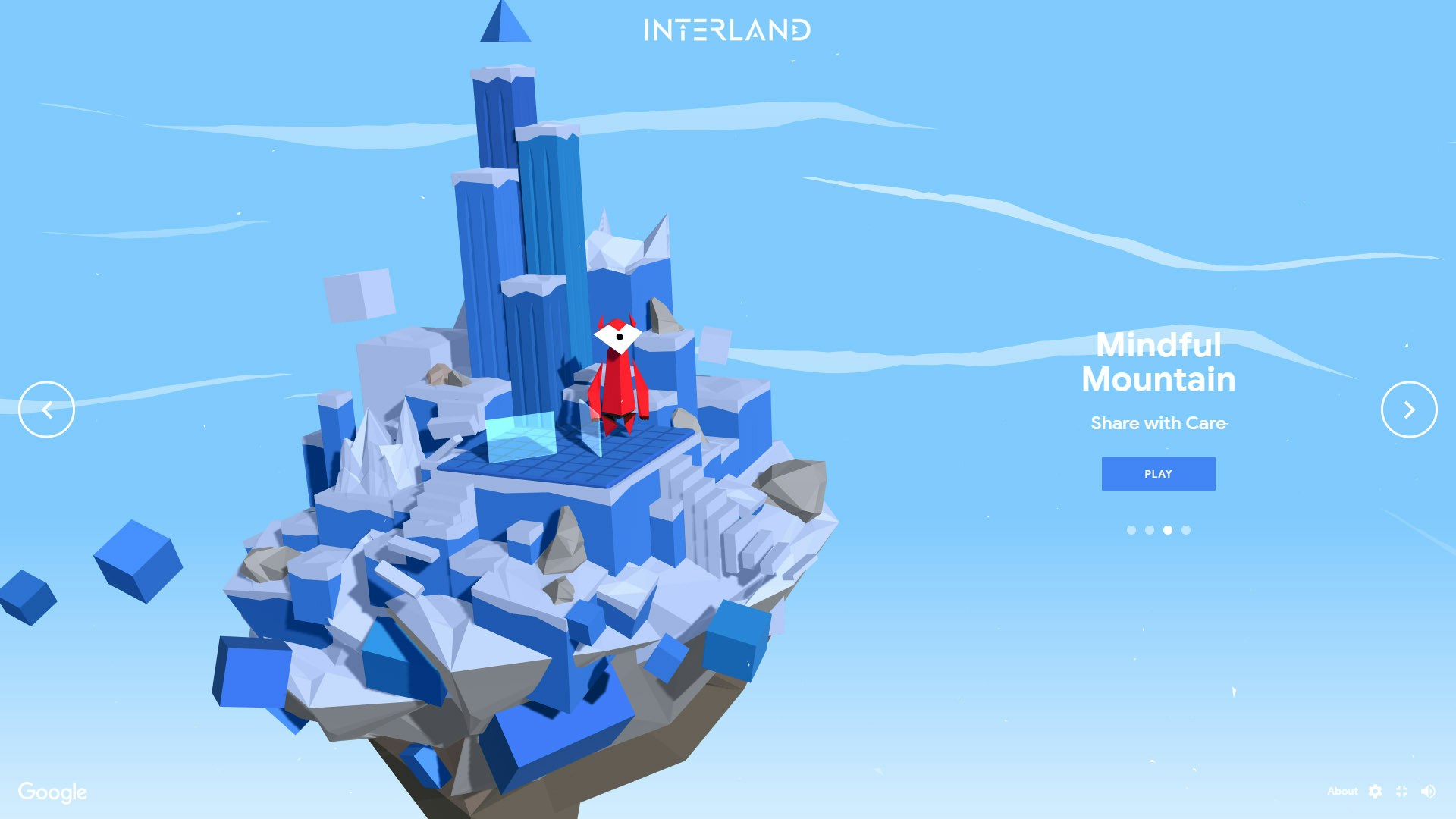 Google Interland Mindful mountain overview
