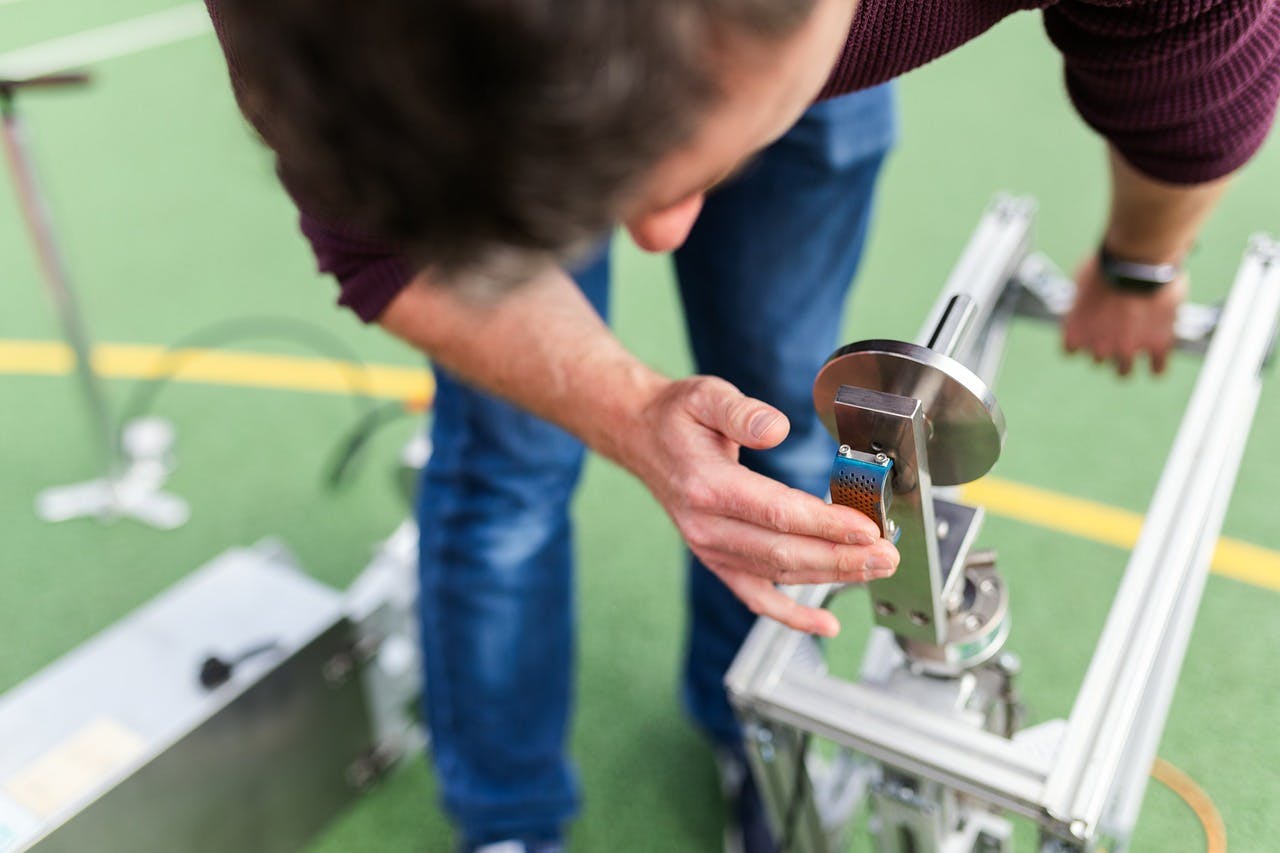 Engineer working with tools