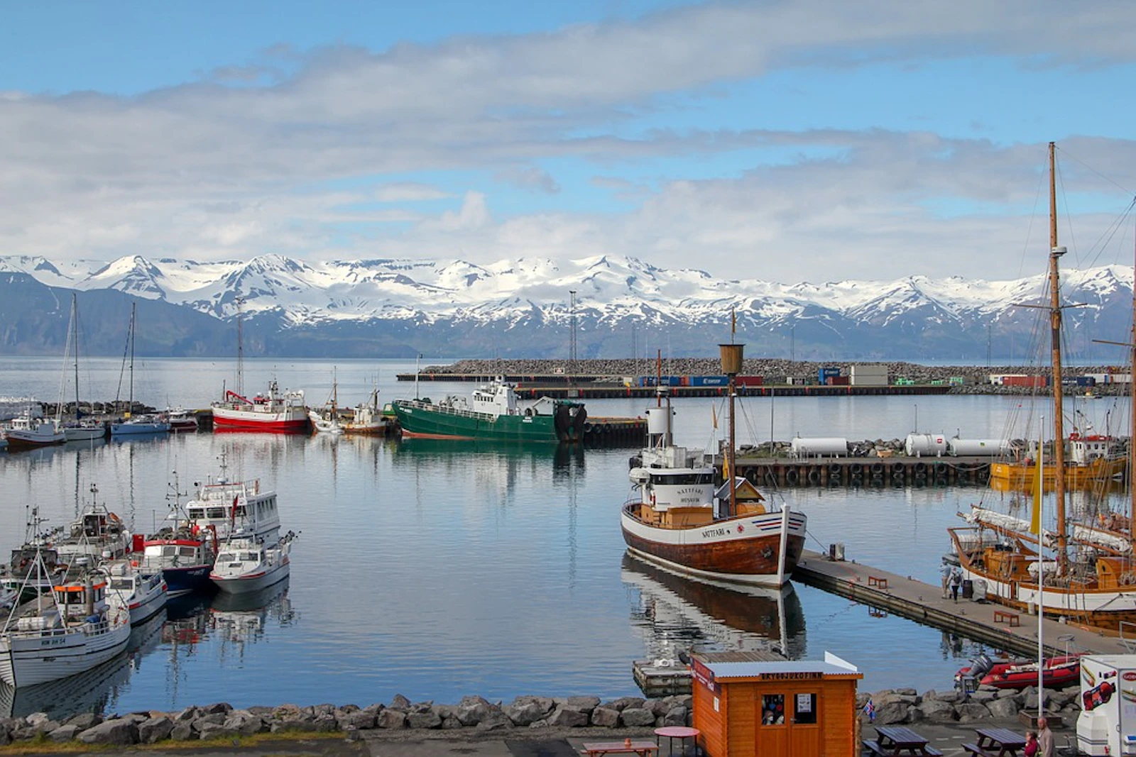 small boats in the sea