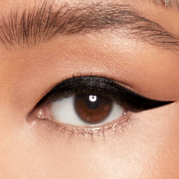After applying SWATI Adhesive Eyeliner for easy lash application