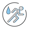 sweat and smudge-proof vector image