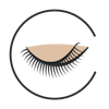 Re-stickable lashes vector image
