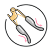 ergonomic handle vector image